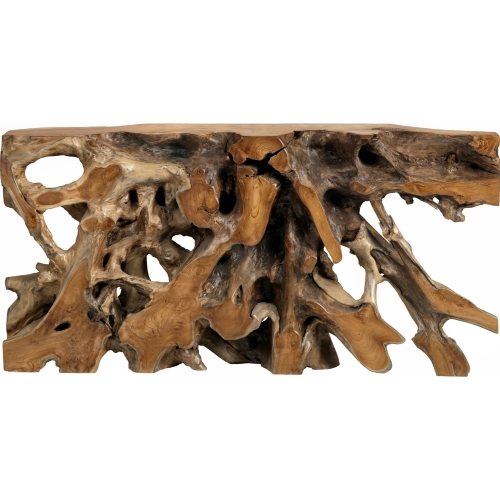 Taryn Console Sofa Table Natural Teak Root