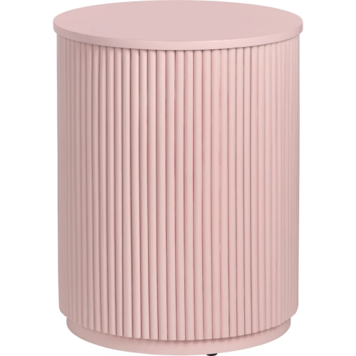 Astoria Round End Table in Pink Finish Wood