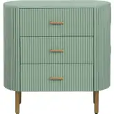 Astoria 3 Drawer Accent Chest in Sage Green Finish Wood