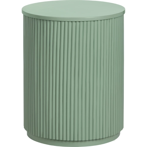 Astoria Round End Table in Sage Green Finish Wood