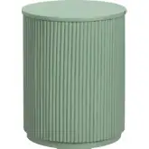 Astoria Round End Table in Sage Green Finish Wood