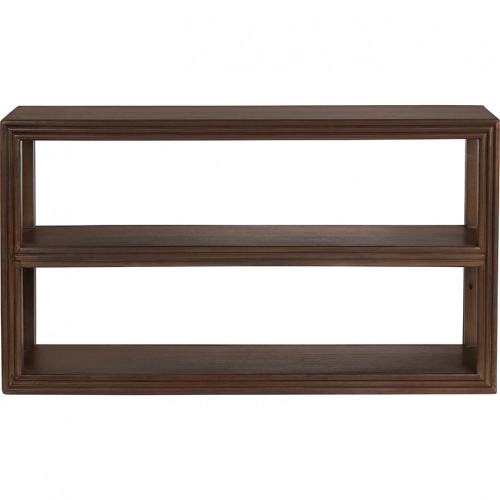 Vista Console Table w/ Shelf in Brown Wood