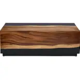 Cavallo 50" Cocktail Coffee Table in Multicolor Wood & Resin