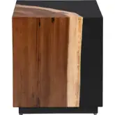 Cavallo Square End Table in Multicolor Wood & Resin