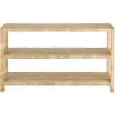 Barbados 59.75" Console Sofa Table in Tan Rattan