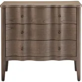 Pembroke 3 Drawer Accent Chest in Light Brown Natural Wood