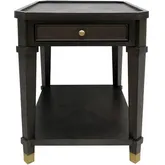 Carrington 1 Drawer End Table in Rich Brown Hardwood
