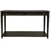 Carrington 60" 2 Drawer Console Sofa Table in Rich Brown Hardwood