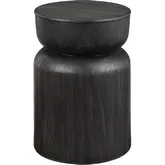 Rowan Round End Table in Brown Wood