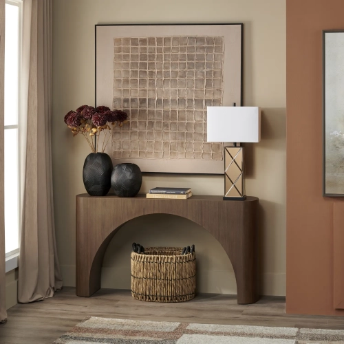 Morison 60" Console Sofa Table Brown Wood