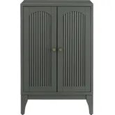 Palisade Two Door Accent Cabinet in Gray Green Wood