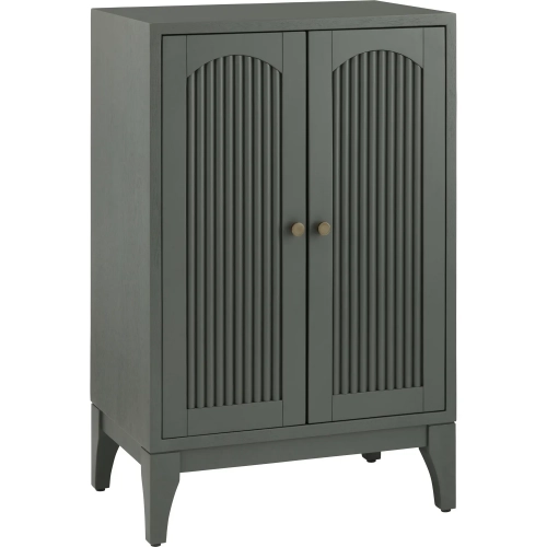 Palisade Two Door Accent Cabinet in Gray Green Wood