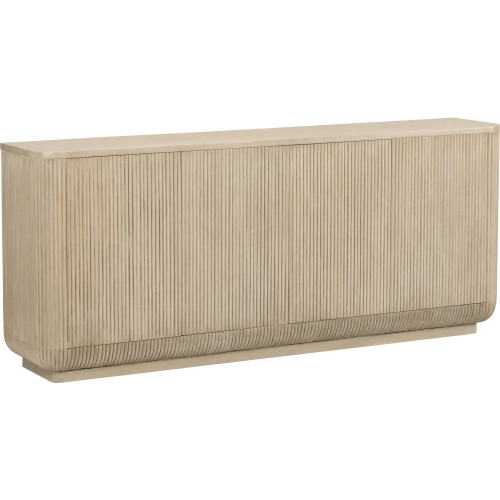 Turner 80"W 4 Door Credenza Sideboard in Brown Wood