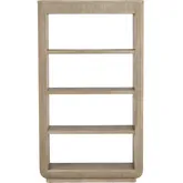 Turner 80"H 4 Shelf Etagere Bookcase in Light Brown Natural Wood