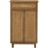 Redmond 2 Door 1 Drawer Cabinet in Brown Wood