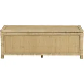 Barbados Storage Trunk in Tan Wood & Rattan