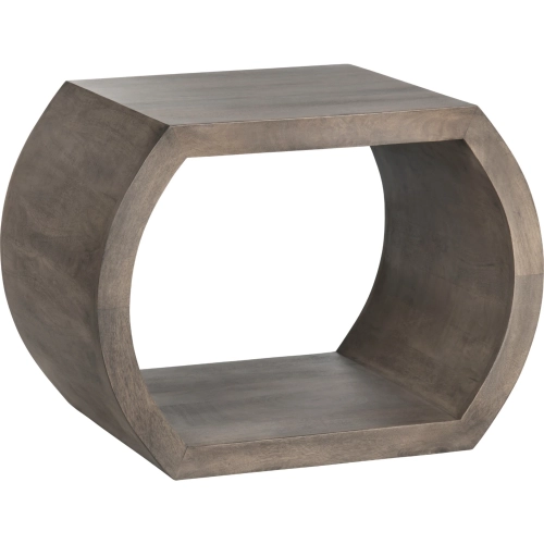 Infinity End Table in Grey Mango Wood