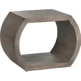 Infinity End Table in Grey Mango Wood