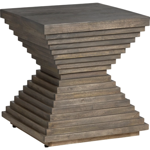 Highland Park Stacked Hourglass Wood End Table