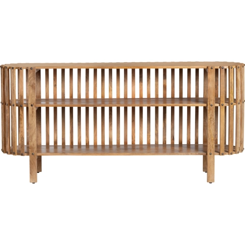 Santa Ana 1 Shelf Sofa Console Table in Brown Mango Wood