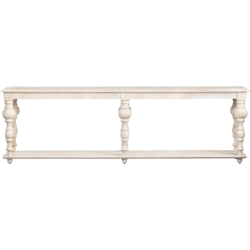 Harvest Console Sofa Table in Textured Solid Bleached Wood