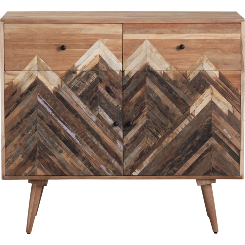 Sierra Nevada 41" 2 Door Media Cabinet in Multicolor Distressed Wood