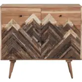 Sierra Nevada 41" 2 Door Media Cabinet in Multicolor Distressed Wood