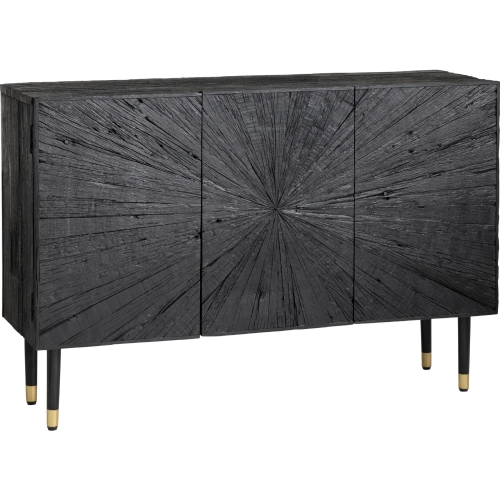 Obsidian 47" 3 Door Media Credenza Sideboard