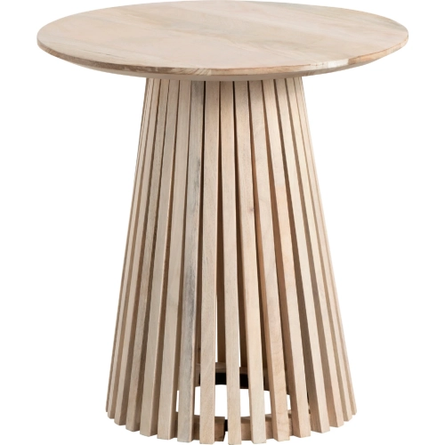 San Bernadino Round End Table in Natural Mango Wood