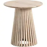 San Bernadino Round End Table in Natural Mango Wood