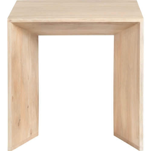 Sydney Square End Table in White Washed Mango Wood