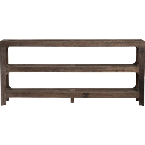 Hickory Ridge Console Sofa Table in Dark Brown Reclaimed Wood