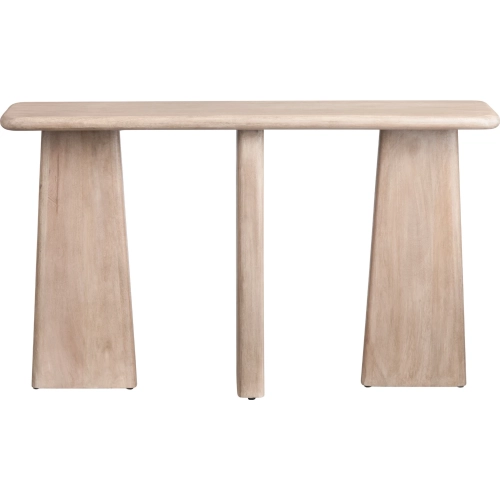 Kenwood Console Sofa Table in White Washed Wood