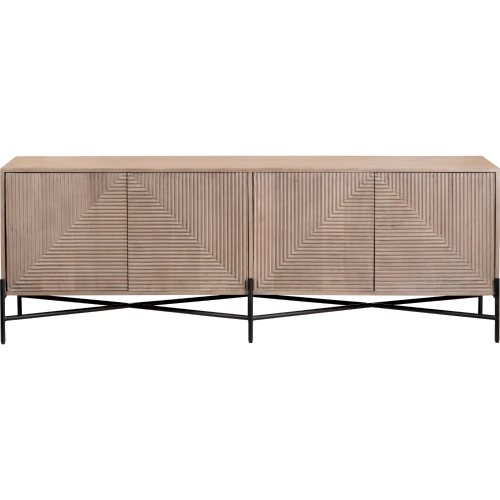 Crestview Collection Gibson 76" 4 Door Media Credenza Sideboard - Thumbnail 4