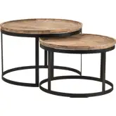 Traymore Nesting Cocktail Tables in Wood & Metal