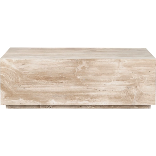 Palermo Cocktail Coffee Table in Beige Travertine Stone