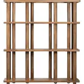 Cairo 2 Shelf Etagere Bookcase in Brown Mango Wood