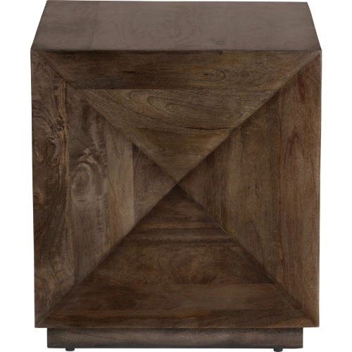Atticus Square End Table in Brown Mango Wood