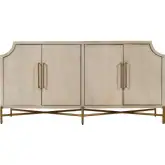 Capital 80" 4 Door Media Credenza Sideboard in Cream Wood