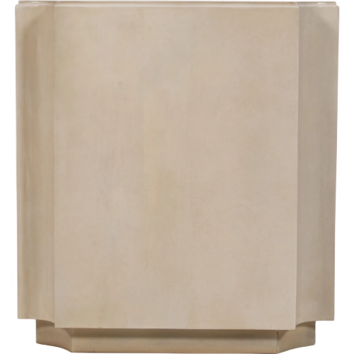 Capital Square End Table in Beige Wood