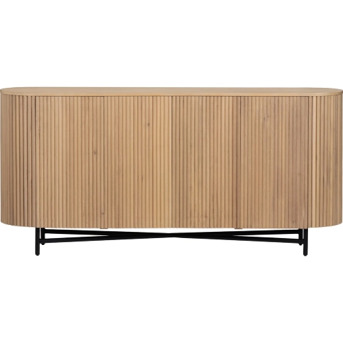 Crestview Collection Lattice 72" 4 Door Media Credenza Sideboard