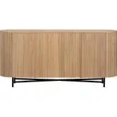 Henley 72" 4 Door Media Credenza Sideboard in Natural Mango Wood
