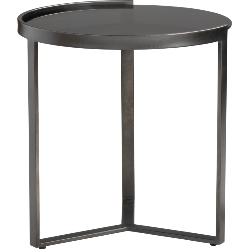 Nova 23" Round End Table in Black Iron