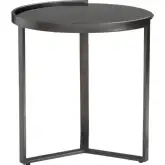 Nova 23" Round End Table in Black Iron