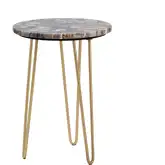 Westwood End Table in Blue Agate & Gold Metal