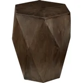 Pleasant Hill Hexagonal End Table in Brown Solid Wood