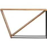 Trinidad Console Sofa Table in Wood & Black Metal
