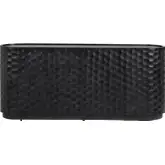 Gibson 76" 4 Door Media Credenza Sideboard in Black Mango Wood