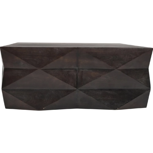 Brenner 44.5" Square Cocktail Coffee Table in Smoked Espresso Mango Wood