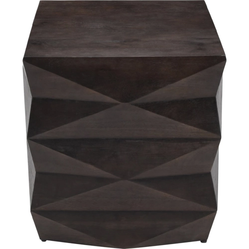 Brenner Square End Table in Smoked Espresso Mango Wood